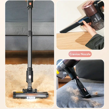 Pink Cordless Vacuum Cleaner 28Kpa Suction, 8-in-1, 50 Min Runtime, works on  All Surfaces